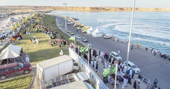 مساحة بحيرة دومة الجندل الصناعية تقدر بمليون متر مربع. "واس"