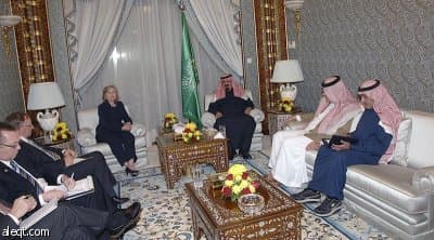 خادم الحرمين الشريفين يستقبل وزيرة الخارجية الأمريكية