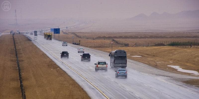 قصة مصورة :أمطار الرياض صباح اليوم