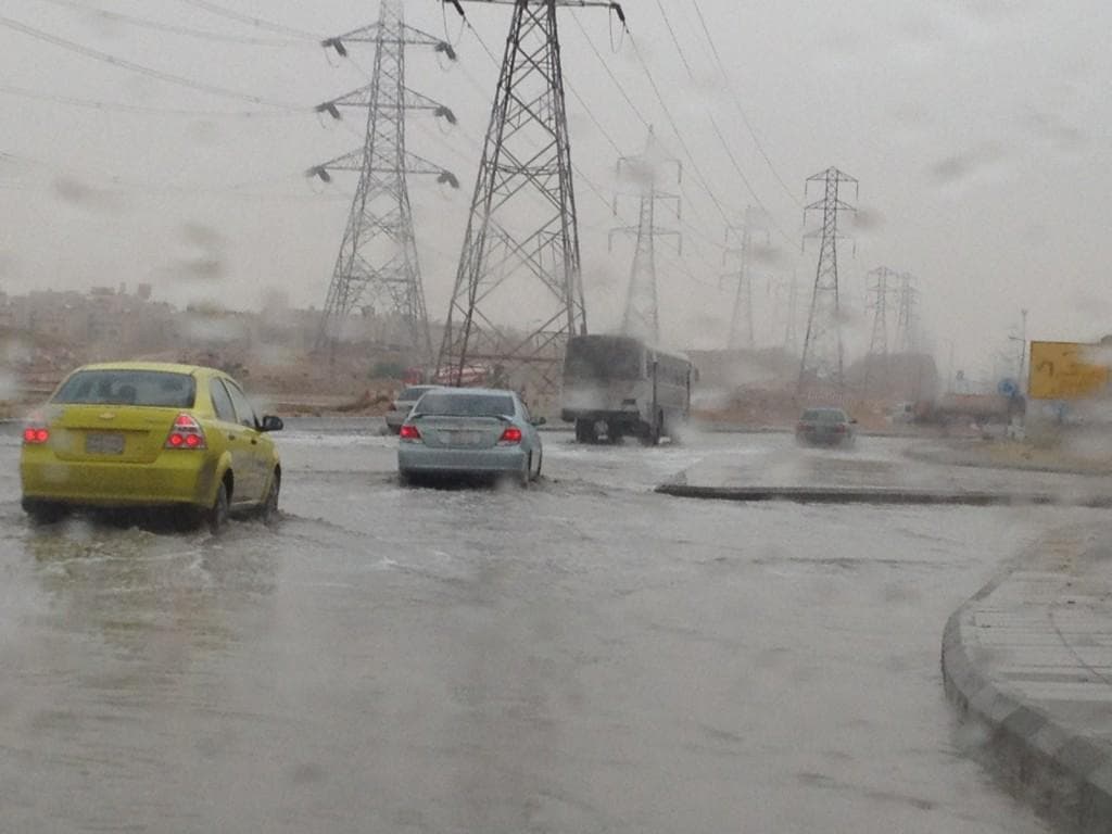 قصة مصورة :أمطار الرياض صباح اليوم