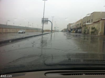 قصة مصورة :أمطار الرياض صباح اليوم