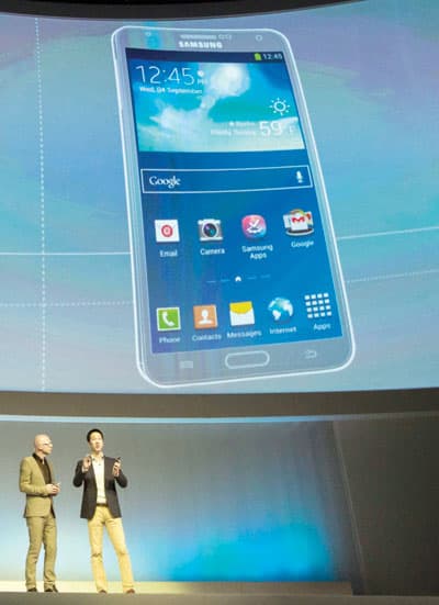 «سامسونج» تطلق أسلحة 2014..
«نوت» و«تاب» والساعة الذكية