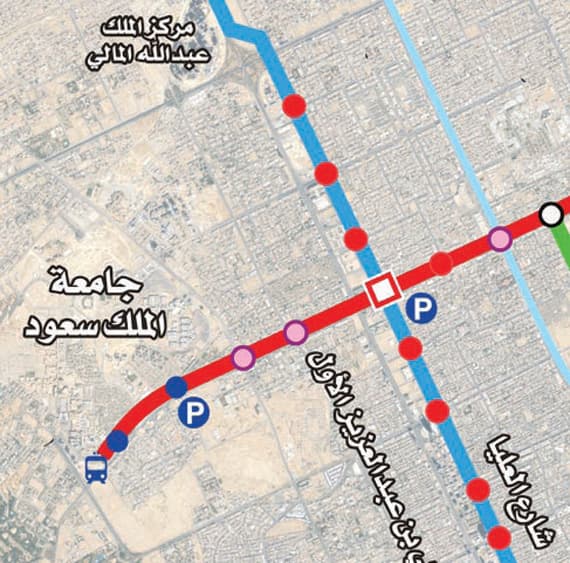 3 مسارات لقطار الرياض تربط أجزاء وسط المدينة