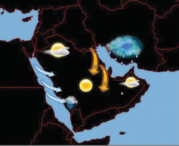 انحسار فرص هطول الأمطار على معظم مناطق البلاد