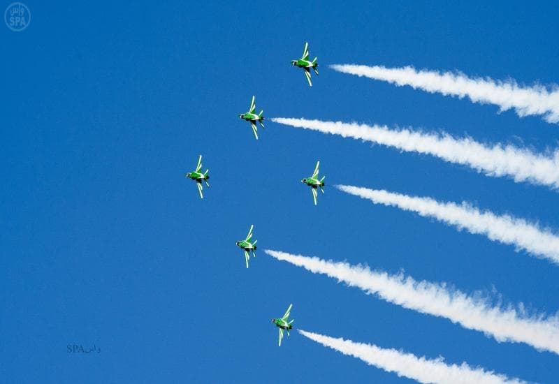 قصة مصورة : الصقور السعودية ترسم لوحة إبداعية في سماء حائل