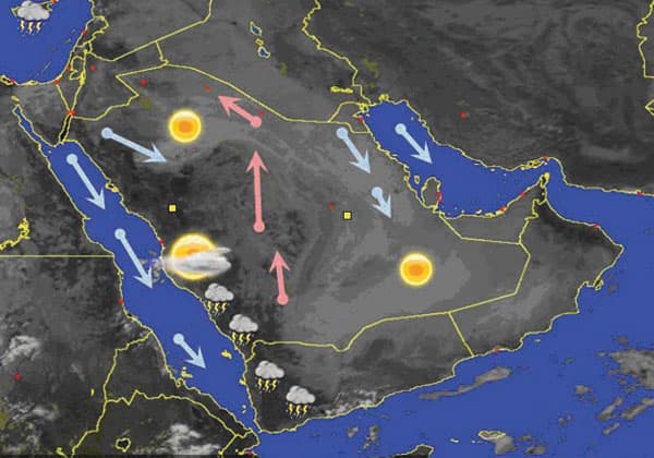 فرص الأمطار مستمرة فوق مرتفعات عسير والباحة وجازان