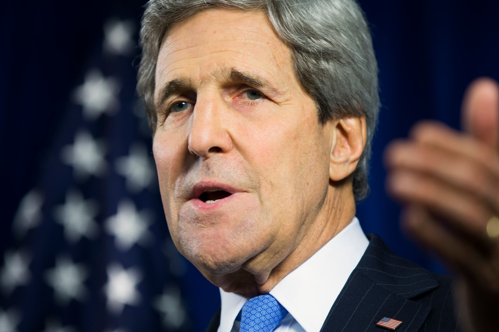 كيري: أمريكا لم تحسم أمرها بشأن إعلان الدولة الفلسطينية