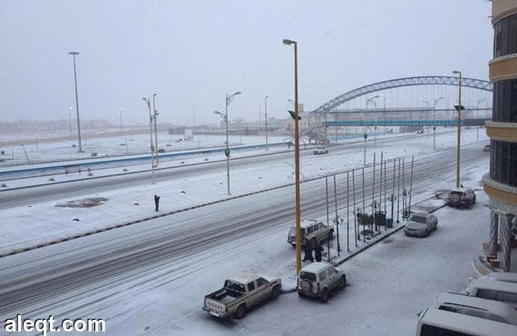 الأرصاد تتوقع تساقط الثلوج غدا على شمال السعودية