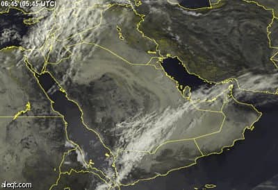 سماء غائمة جزئياً على أغلب مناطق المملكة