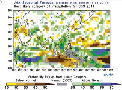 المرصد الياباني: أمطار فوق المعدل على مكة وجدة والرياض خلال فصل الخريف