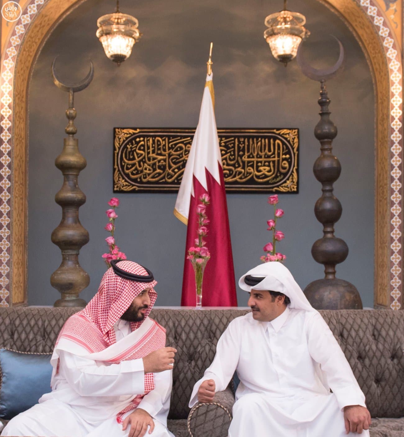 ولي ولي العهد وأمير قطر يبحثان تطورات الأحداث في المنطقة