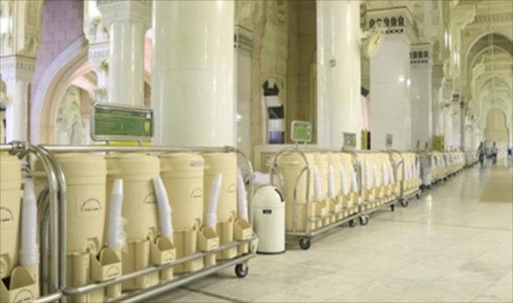 توفر كميات إضافية من ماء زمزم في المسجد النبوي خلال الشهر الفضيل