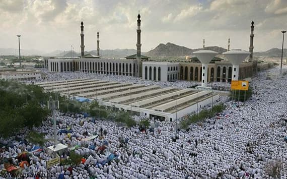 توزيع مواقع سكن الحجاج في مشعر عرفات لدول جنوب آسيا