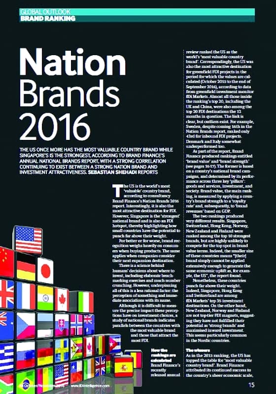 الإمارات تتقدم 4 مراكز بقائمة أقوى العلامات التجارية للدول