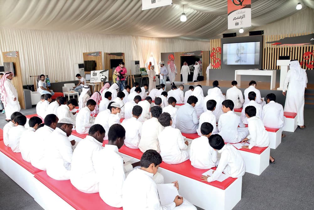 شهدت ساحات الرسم انعقاد ست ورش عمل.