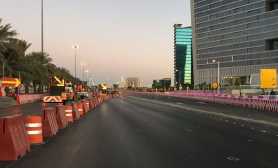 الرياض : تفعيل تحويلة الدائري الشرقي بين مخرجي 8 و 9