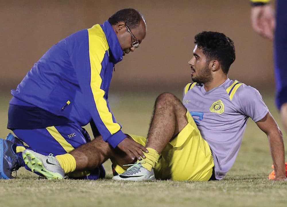 راكان الشملان لحظة إصابته.