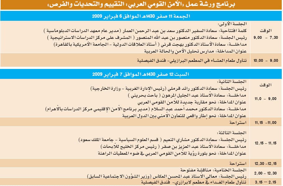 الرياض: ورشة عمل عن الأمن القومي العربي في معهد الدراسات الدبلوماسية