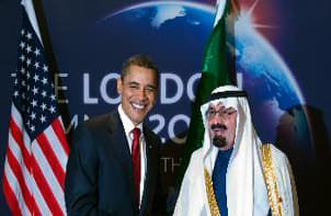 خادم الحرمين يستقبل الرئيس الأمريكي في لندن