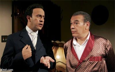 الفنانة المصرية رانيا فريد شوقي في أحد مشاهد المسلسل التلفزيوني الجديد "أبو ضحكة جنان" الذي يتم تصويره في القاهرة.