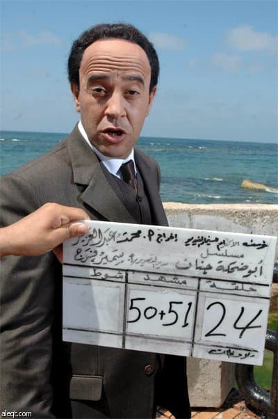 الفنانة المصرية رانيا فريد شوقي في أحد مشاهد المسلسل التلفزيوني الجديد "أبو ضحكة جنان" الذي يتم تصويره في القاهرة.