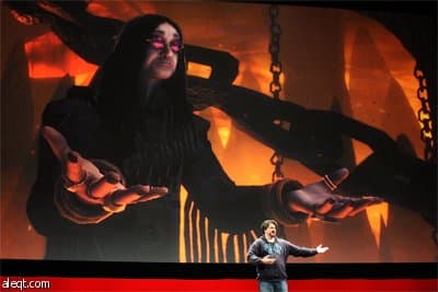 شركة(E3)  للألعاب تعقد مؤتمر صحفي خلال افتتاح معرض الترفيه الإلكتروني  في لوس أنجلس.