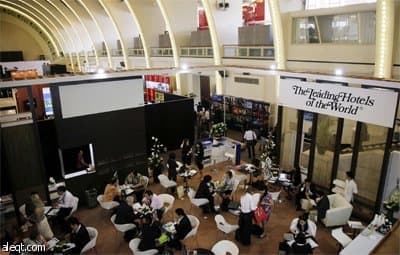 جناح دبي داخل معرض سوق آسيا الفاخر للسفر المقام في شانغهاي بمشاركة وكالات السياحة والسفر العالمية.
