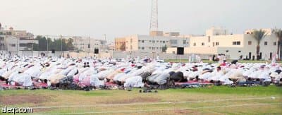 ملعب الاتحاد يتحول إلى مصلى عيد