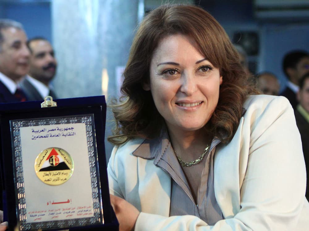 النقابة العامة المصرية للمحامين تكرم الممثلين المشاركين في صناعة أفلام حرب 6 أكتوبر في القاهرة.