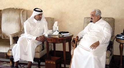الأمير مشعل يستقبل سلطان بن محمد ورئيس مجلس العائلة القطري