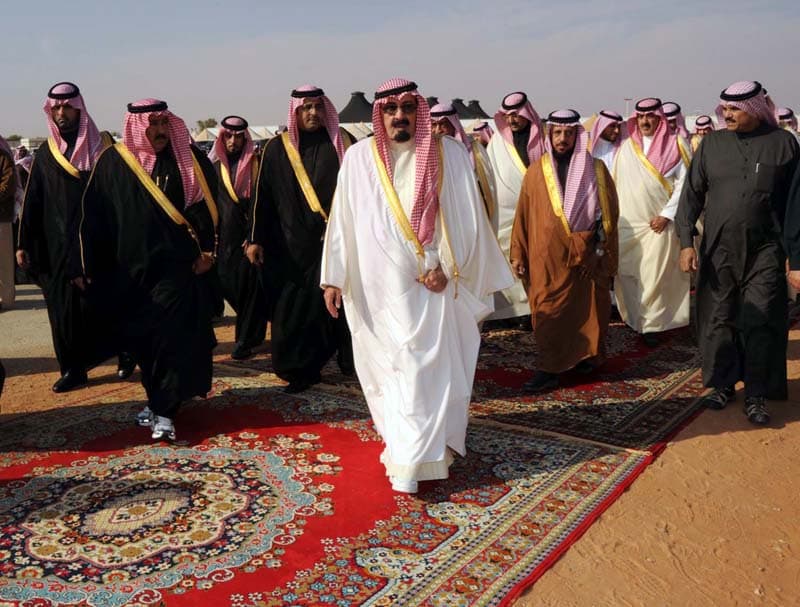 خادم الحرمين الشريفين الملك عبدالله بن عبد العزيز يصل روضة خريم