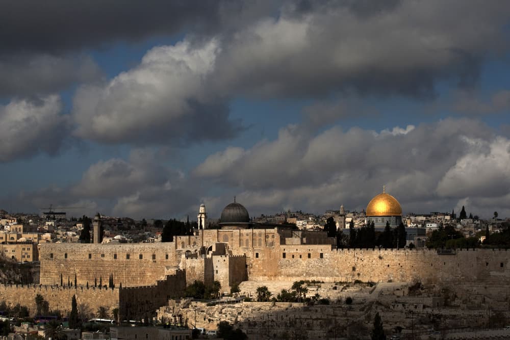 نظرة عامة لبيت المقدس تظهر جامع قبة الصخرة.