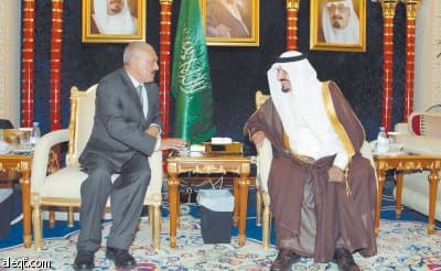 الرئيس اليمني يزور الأمير سلطان في مزرعة البويبيات