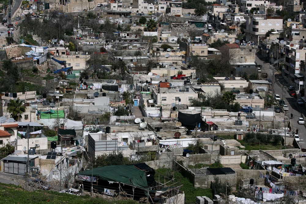 منظر لمنطقة البستان شرق القدس المحتلة.