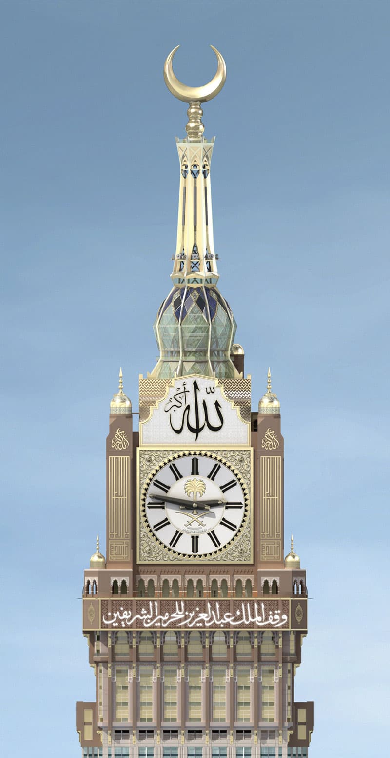 صور لمراحل العمل في ساعة مكة والتي سيبدأ التشغيل التجريبي لها في الأسبوع الأول من شهر رمضان المبارك