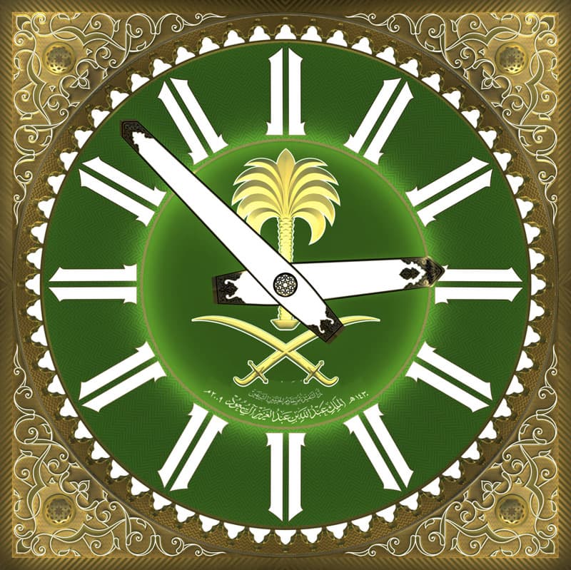 صور لمراحل العمل في ساعة مكة والتي سيبدأ التشغيل التجريبي لها في الأسبوع الأول من شهر رمضان المبارك