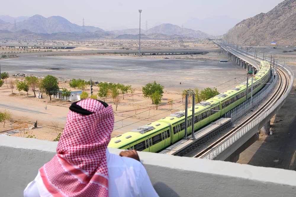 قطار المشاعر كما بدا أمس وينتظر أن يتم تشغيل 30% من المشروع خلال موسم الحج الحالي