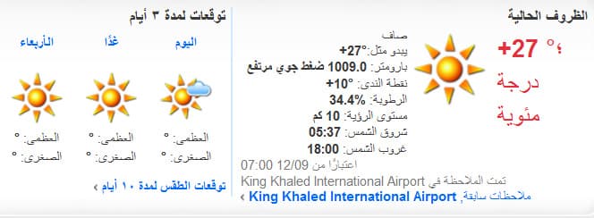 رياح سطحية على شمال المملكة وشرقها تمتد الى الأجزاء الجنوبية