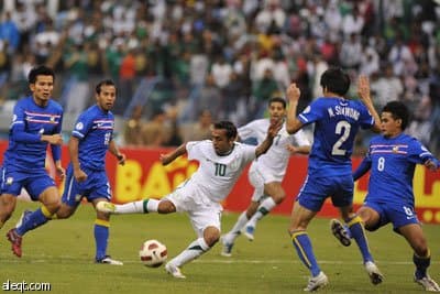 الأخضر يقترب من التأهل للتصفيات النهائية لكأس العالم بثلاثية في مرمى تايلاند