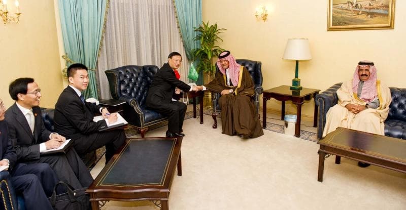 الأمير سعود الفيصل يستقبل وزير الخارجية الصيني