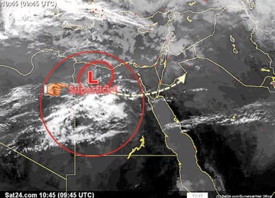 منخفض جوي يجلب الأمطار مساء اليوم للشمالية الغربية