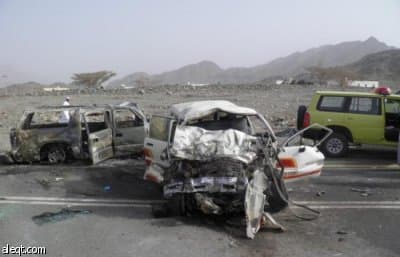 مصرع 3 معلمات وطالبين بعد تعرضهم لحادث مروري مروع شمال مكة