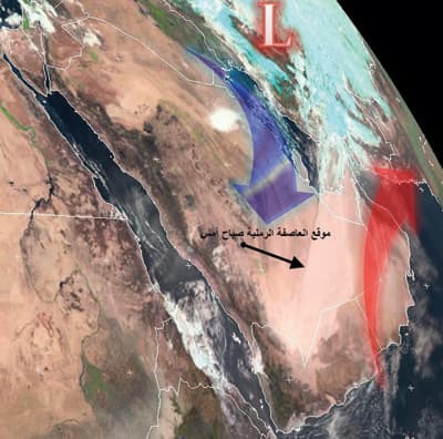 منخفض جوي يرفع الحرارة ويثير الرياح