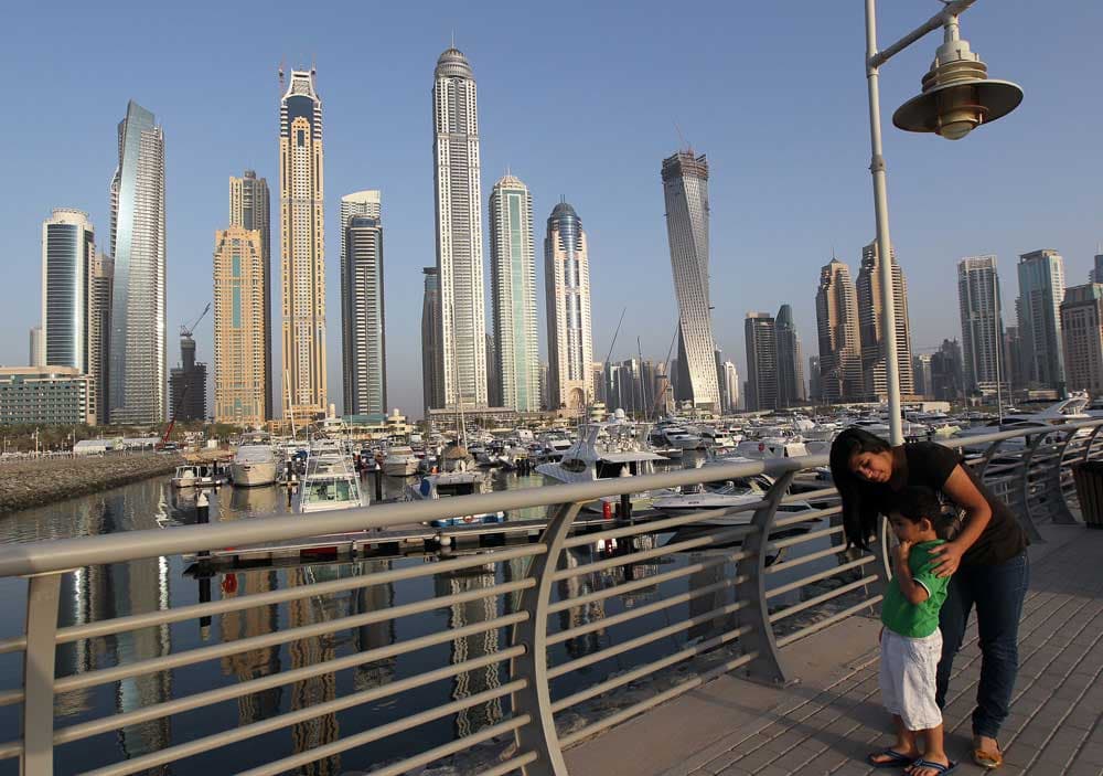 صورة للأبراج الشاهقة في مرسى دبي
