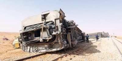 قطار السعودية الوحيد ينقلب لأول مرة