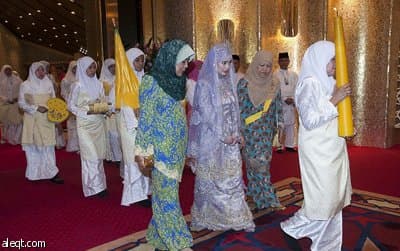 قصة مصورة : سلطان بروناي يقيم حفل زفاف اسطوري لابنته الخامسة
