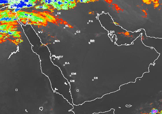 الأرصاد : رياح سطحية تحد من مدى الرؤية الافقية على شمال غرب السعودية