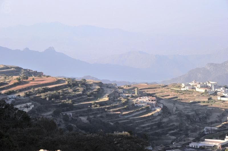 قصة مصورة .. الضباب يكسو أرض النماص ببياضه الأخّاذ