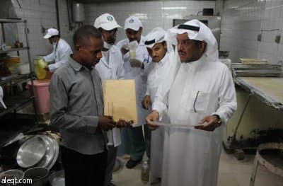 بلدية العريجاء: زيارة 28 مطعم ومخبز بينها 4 فقط مطابق للاشتراطات الصحية