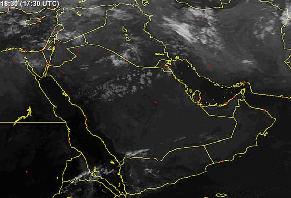 الأرصاد: رياح سطحية مثيرة للأتربة والغبار على شرق واجزاء من وسط المملكة